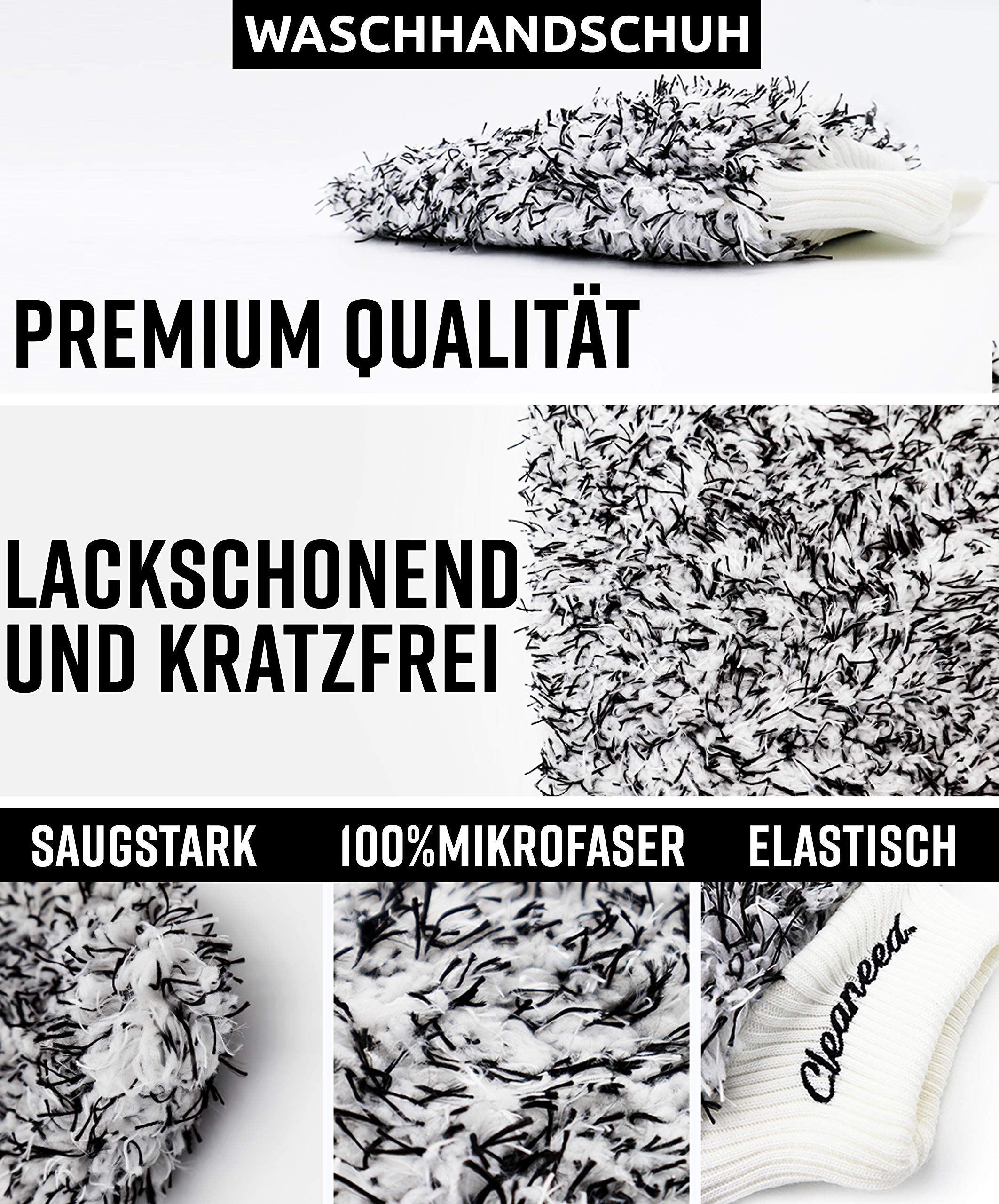 Premium Einsteiger Auto Reinigungsset [5 Teile] - Autopflege Set | Alles für die Reinigung und Pflege deines Autos - Autowasch, Auto Putz Set, Autoreinigung
