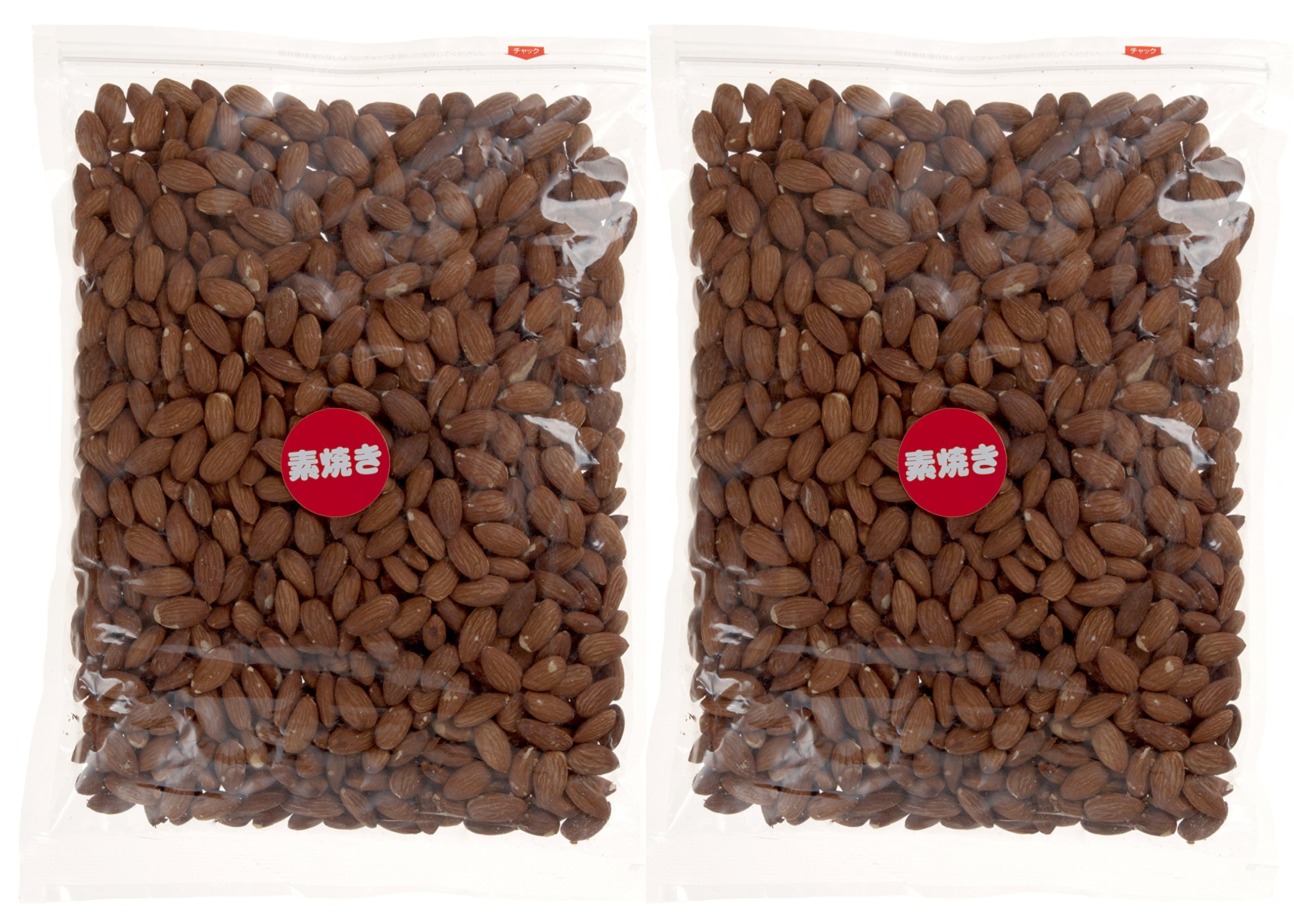 Amazon.co.jp: 素焼き アーモンド 1kg (500gx2パック) 無塩 無植物油