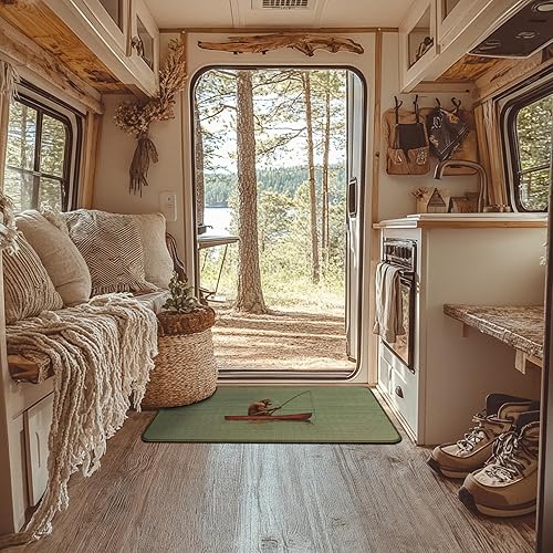 Miniatura 120 de Tapete divertido para puerta de campamento de 17 x 30 pulgadas, regalos de campamento para mujeres, alfombras de cámper para interior, alfombra