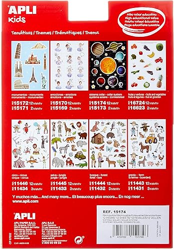 Miniatura 2 de APLI Kids 15174  Bolsa de goma, 12 hojas, Sistema Solar