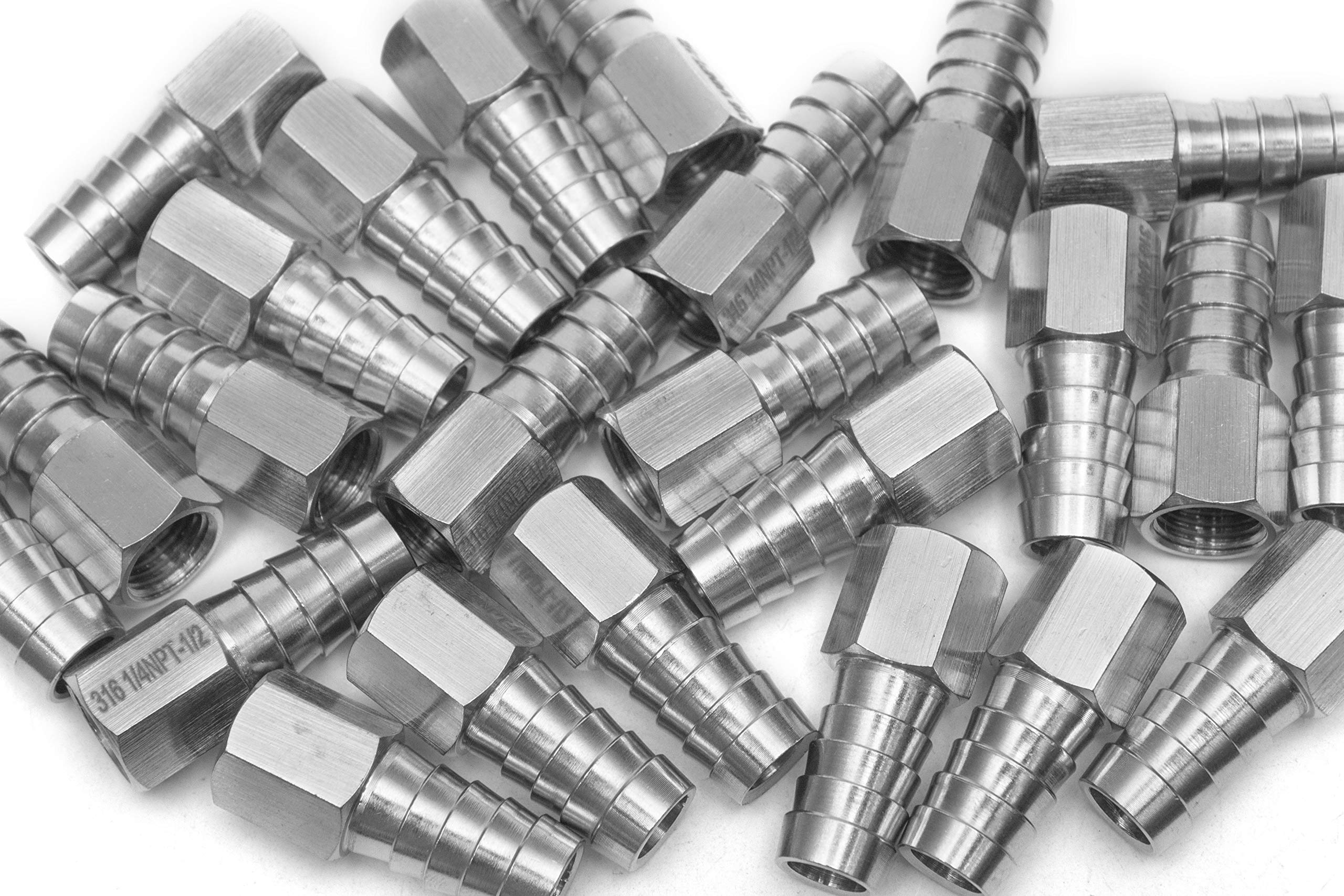 LTWFITTING Bar Production Stainless Steel 316 Barb Fitting Coupler 1/2