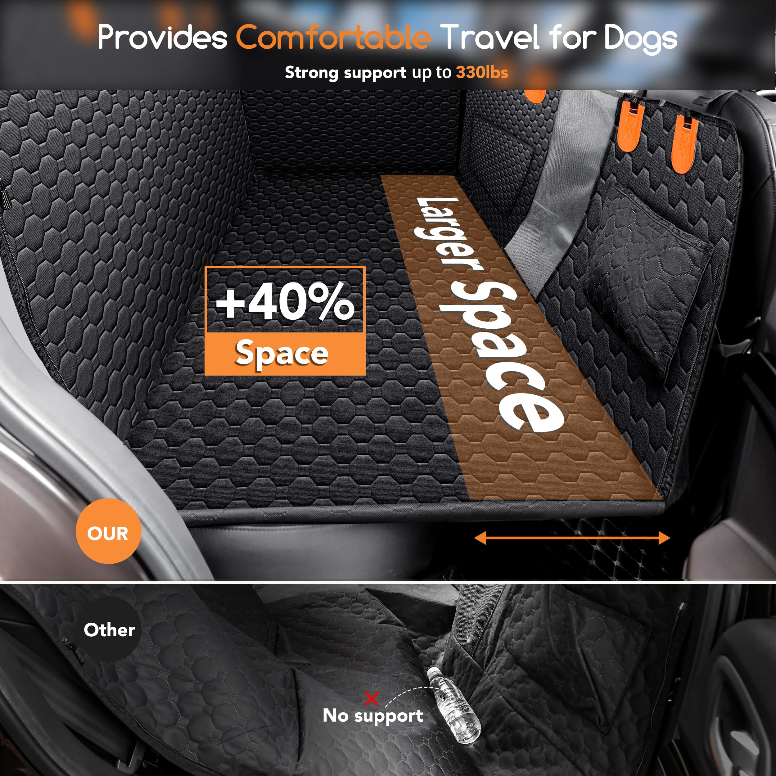 Protection Voiture Chien Meowant - Hamac Siège Arrière Imperméable Antidérapant Support 150kg
