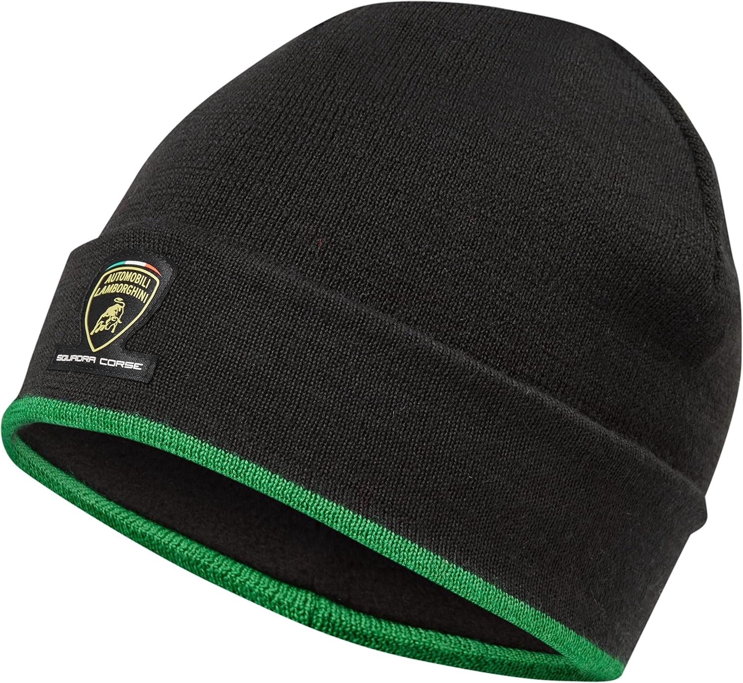 Lamborghini Squadra Corse Team Knitted Beanie Hat Black
