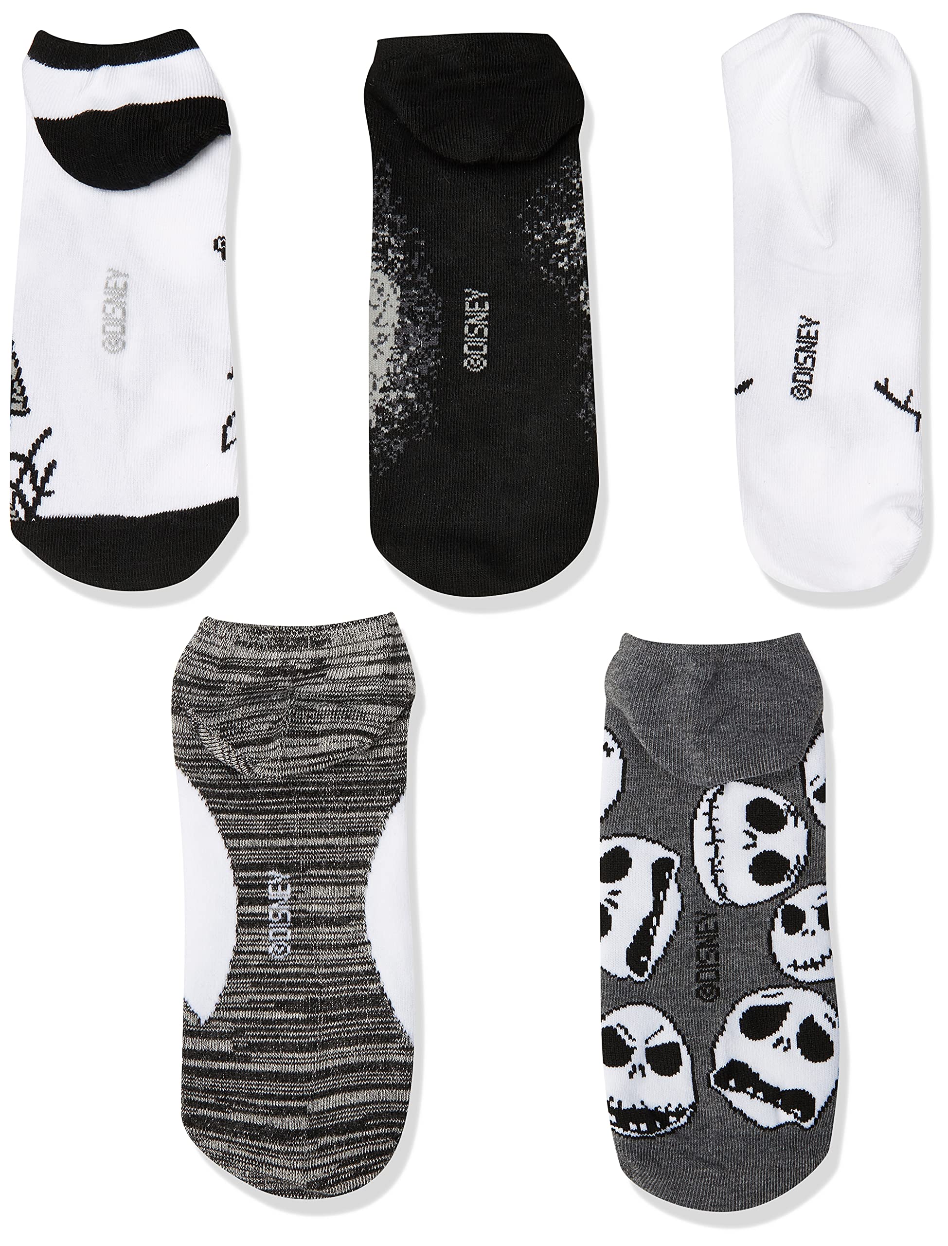 Disney Skarpety na co dzień Kobiety Nightmare Before Christmas 5 Pack No Show Socks