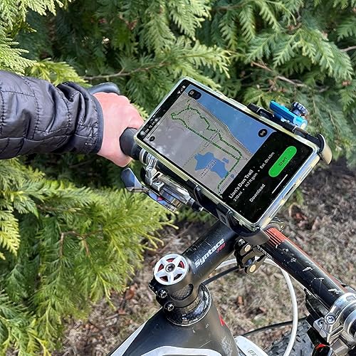 Miniatura 7 de BiKase BiKGrip Soporte para teléfono de bicicleta, soporte para teléfono de motocicleta, abrazadera para teléfono celular para manillar, clip de