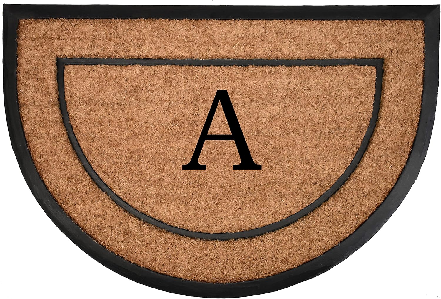 Home & More Calloway Mills The General Half-Circle Monogram Doormat, Letter (A, 24 X 36)