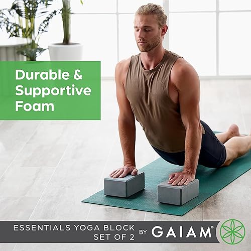 Miniatura 3 de Gaiam - Bloque de EVA sin látex de superficie suave y antideslizante con bordes biselados para yoga, pilates y meditación, accesorios de yoga para