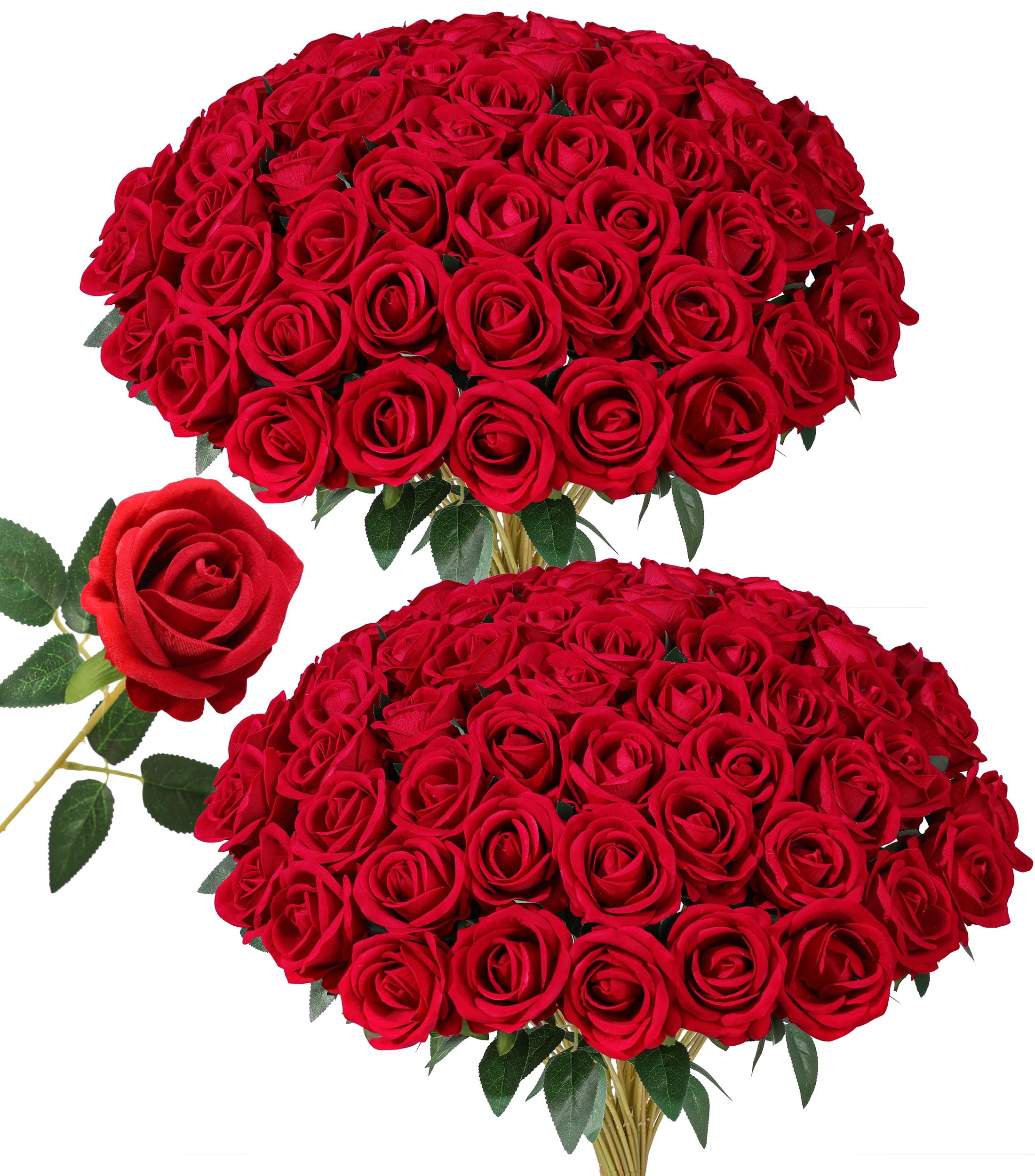 HyeFlora 50 PCS Red Roses