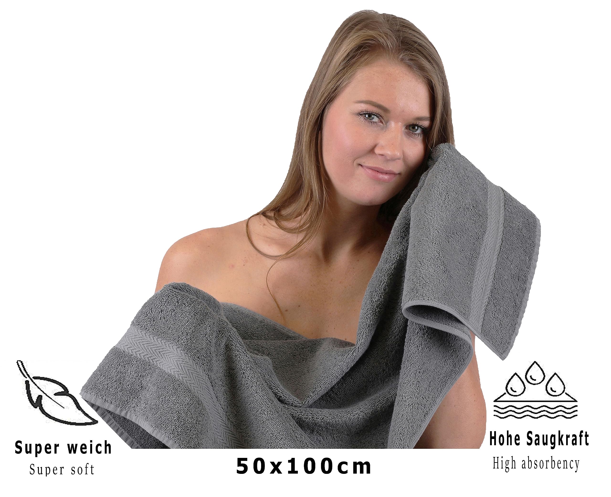 Betz zestaw ręczników o jakości premium, 8 ręczników do rąk, 50 x 100 cm, 100% bawełna, 8 szt.