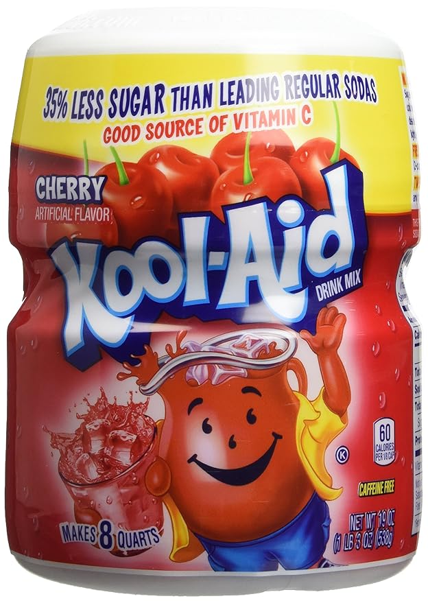 KoolAid Soft Drink Mix Cherry 19 Ounces Powdered