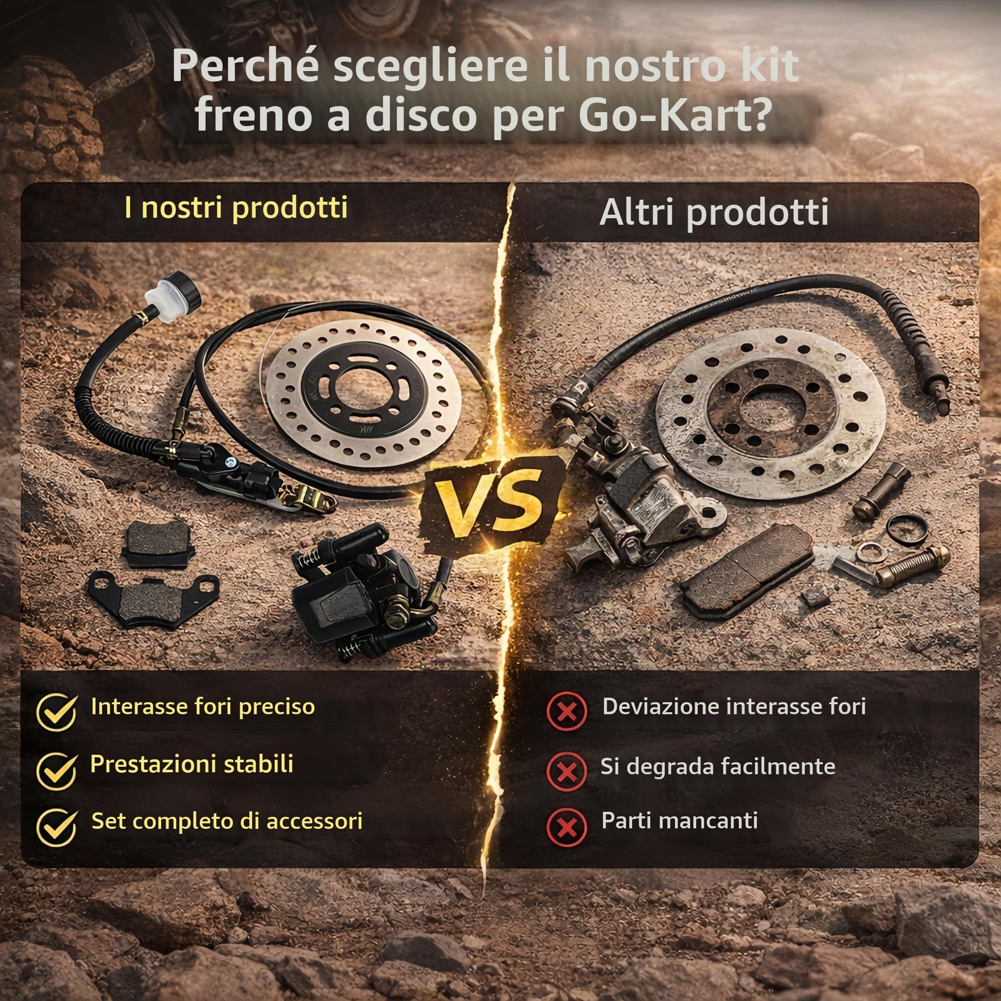 Sistema Pinza Freno a Disco Posteriore Idraulico Go Kart,Freni Go Kart, Sistema Pinza Freno a Disco Posteriore Pastiglie Disco Rotore Pompa Freno Posteriore Gruppo Pinza Disco Freno Rotore Pastiglia