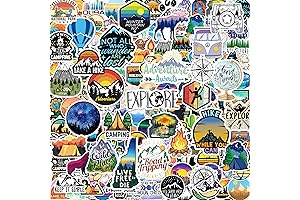 200PCS Camping Stickers Decals for Water Bottles