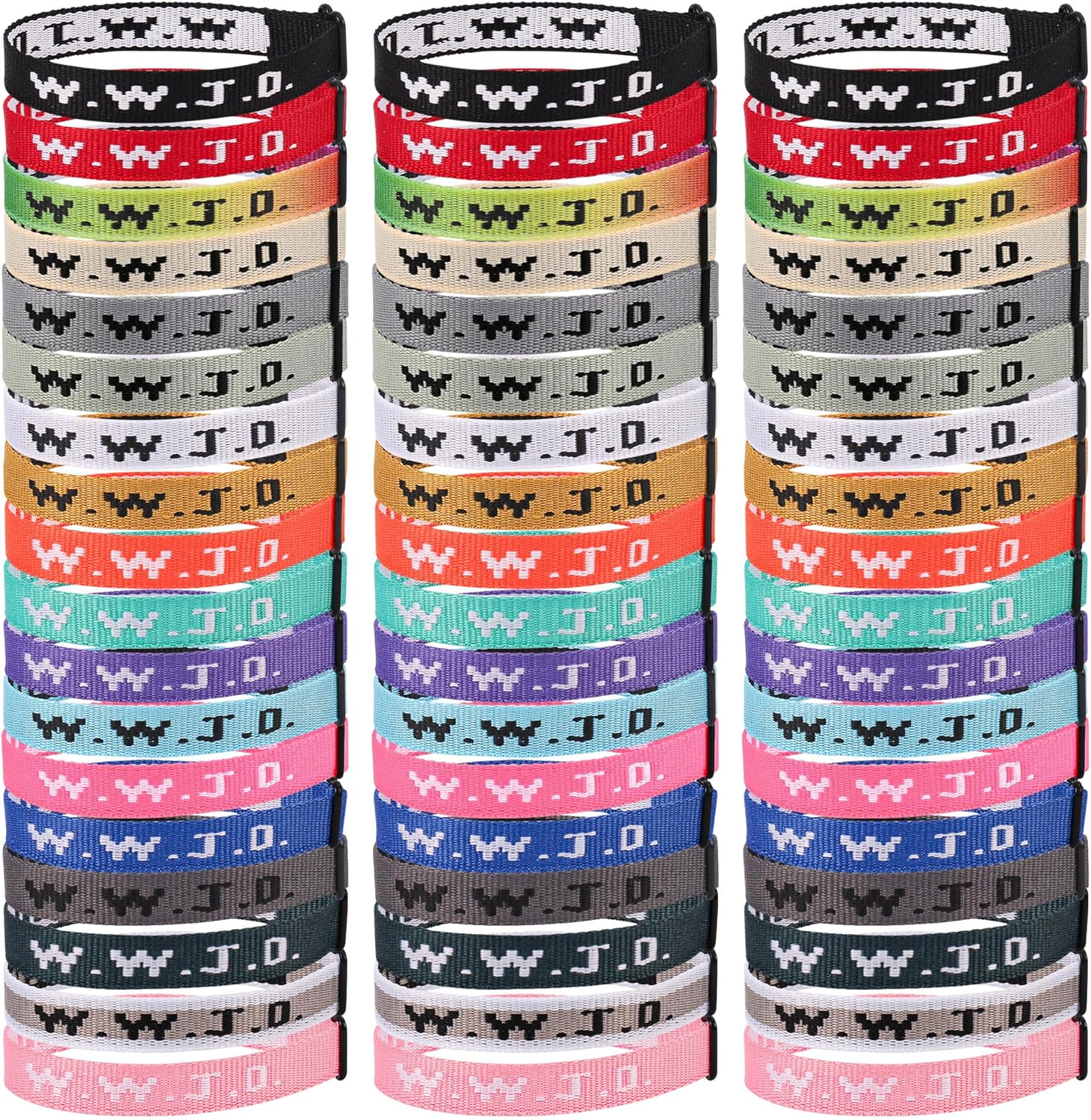 54PCS WWJD Christian Bracelet Pack for Women Men, Christian Gifts Adjustable WWJD Bracelets Bulk - What Would Jesus Do Wristbands