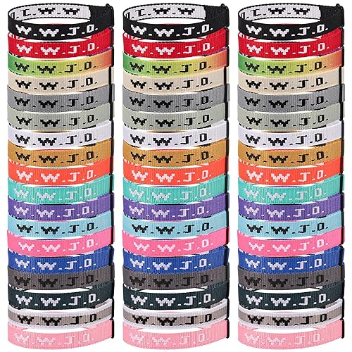 54PCS WWJD Christian Bracelet Pack for Women Men, Christian Gifts
