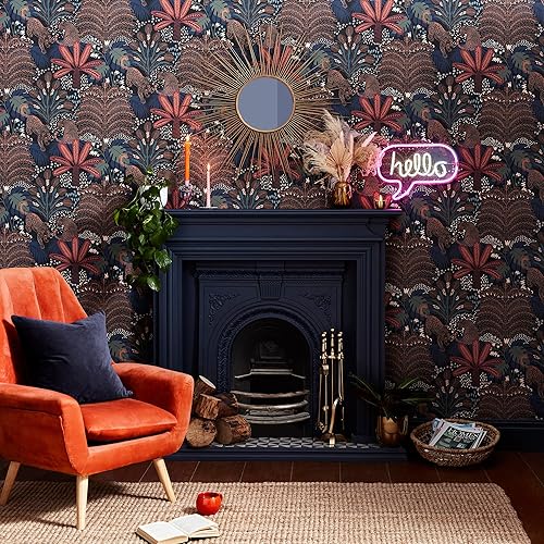 Miniatura 5 de Envy Savannah Terra - Papel pintado extraíble, color azul marino
