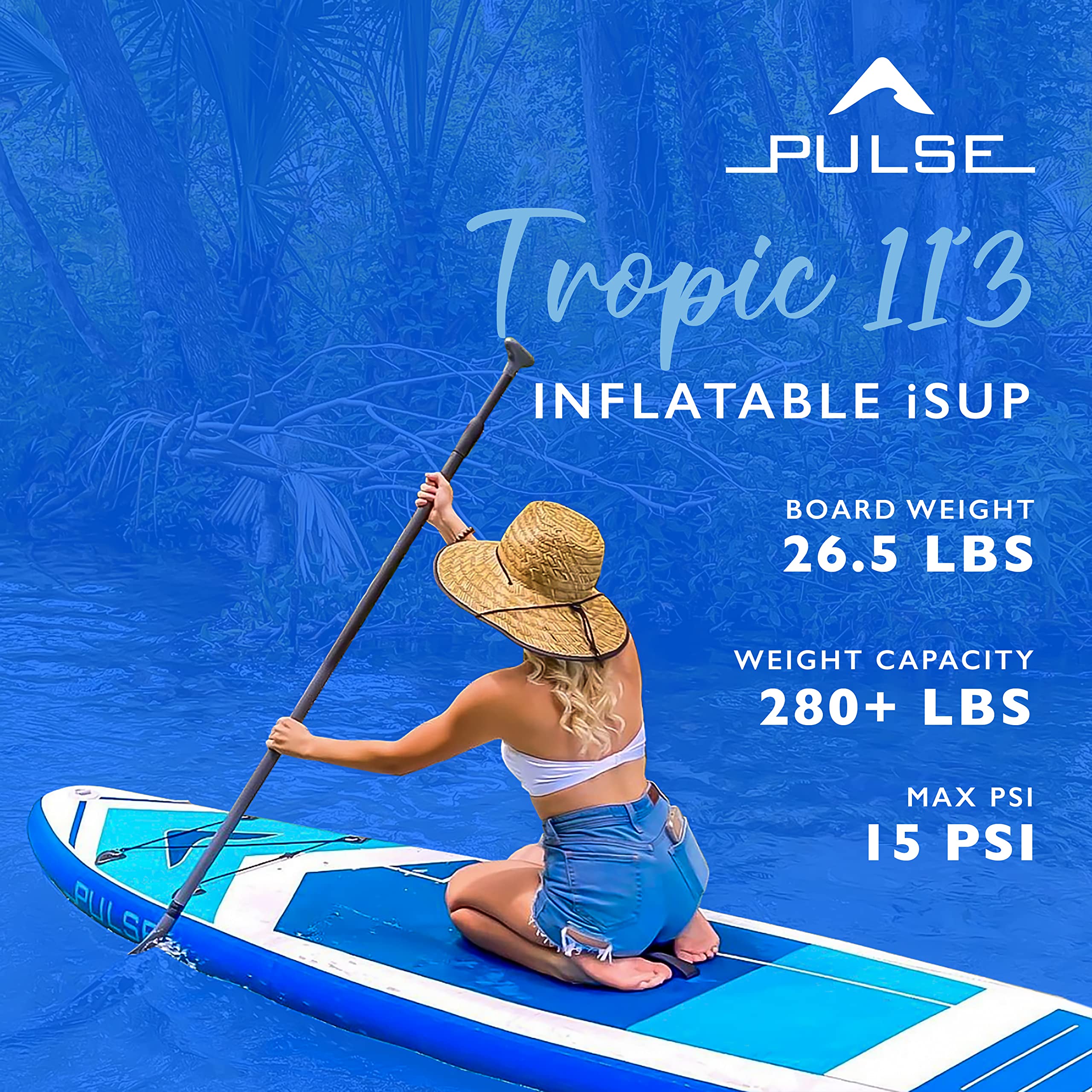 Amazon.com : Pulse Tropic Inflatable Stand Up Paddle Board, 11'3