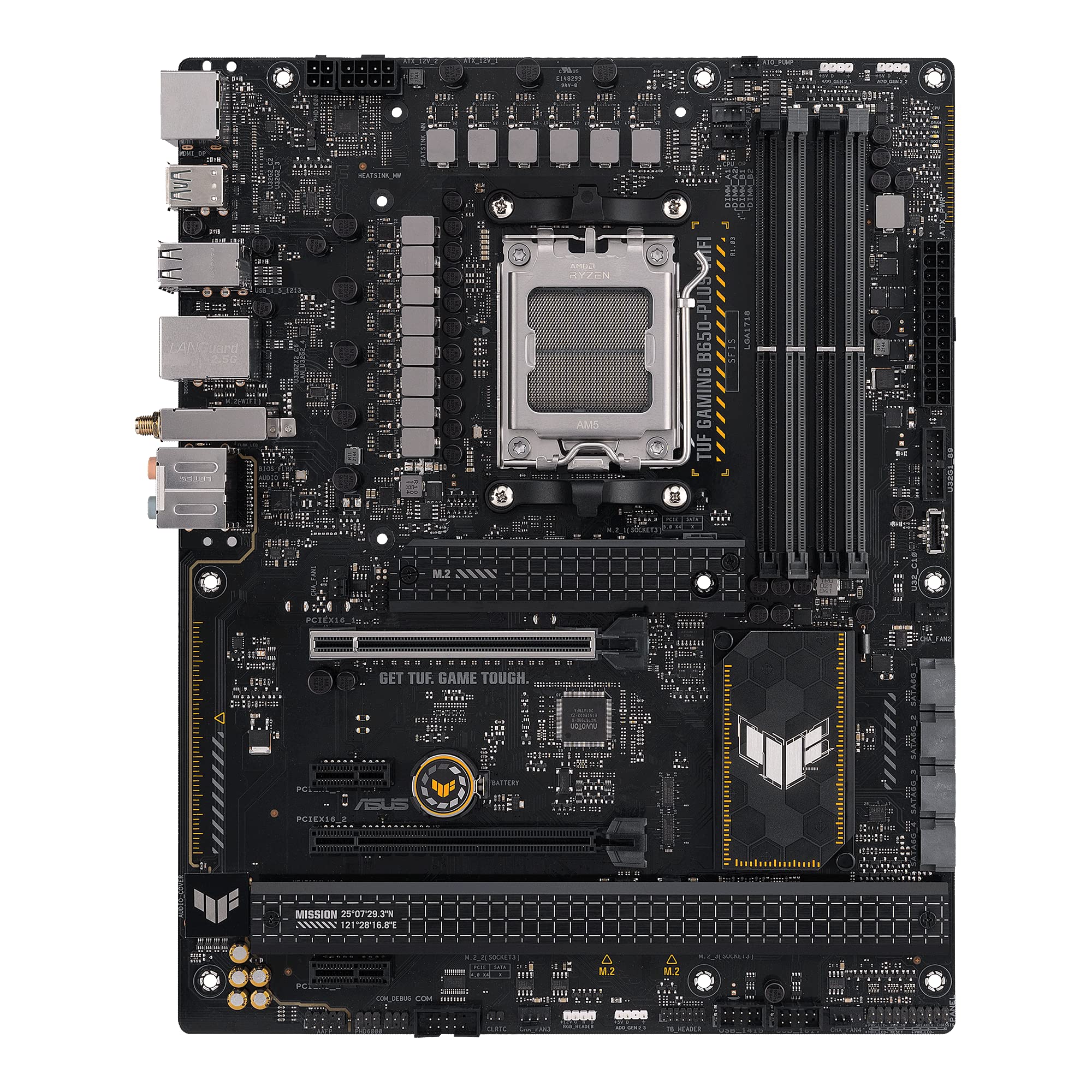 ASUS TUF Gaming B850-PLUS Mainboard Sockel AMD AM5 (AMD B850, ATX, PCIe 5.0, WiFi 7, 2X M.2, Aura Sync)