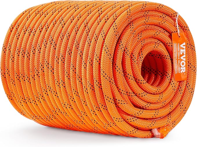 VEVOR Double Braided Polyester Rope, 1/2 in x 220 ft, 48 Strands, 8000 ...