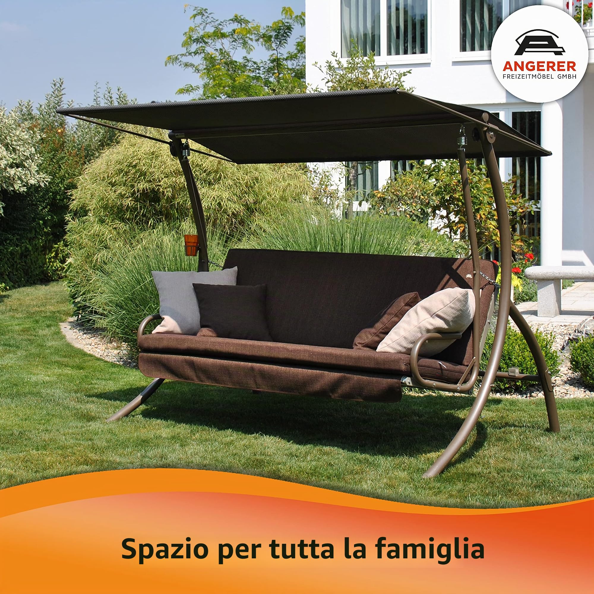 Angerer Drift Smart Dondolo 3 posti Design, Coffee