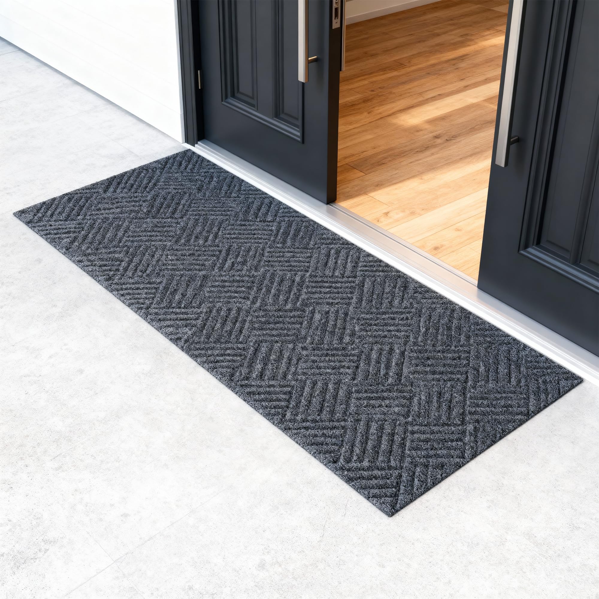 Zourglow Door Mats Outdoor Non-Slip 40 x 120 cm, Grey — image 1