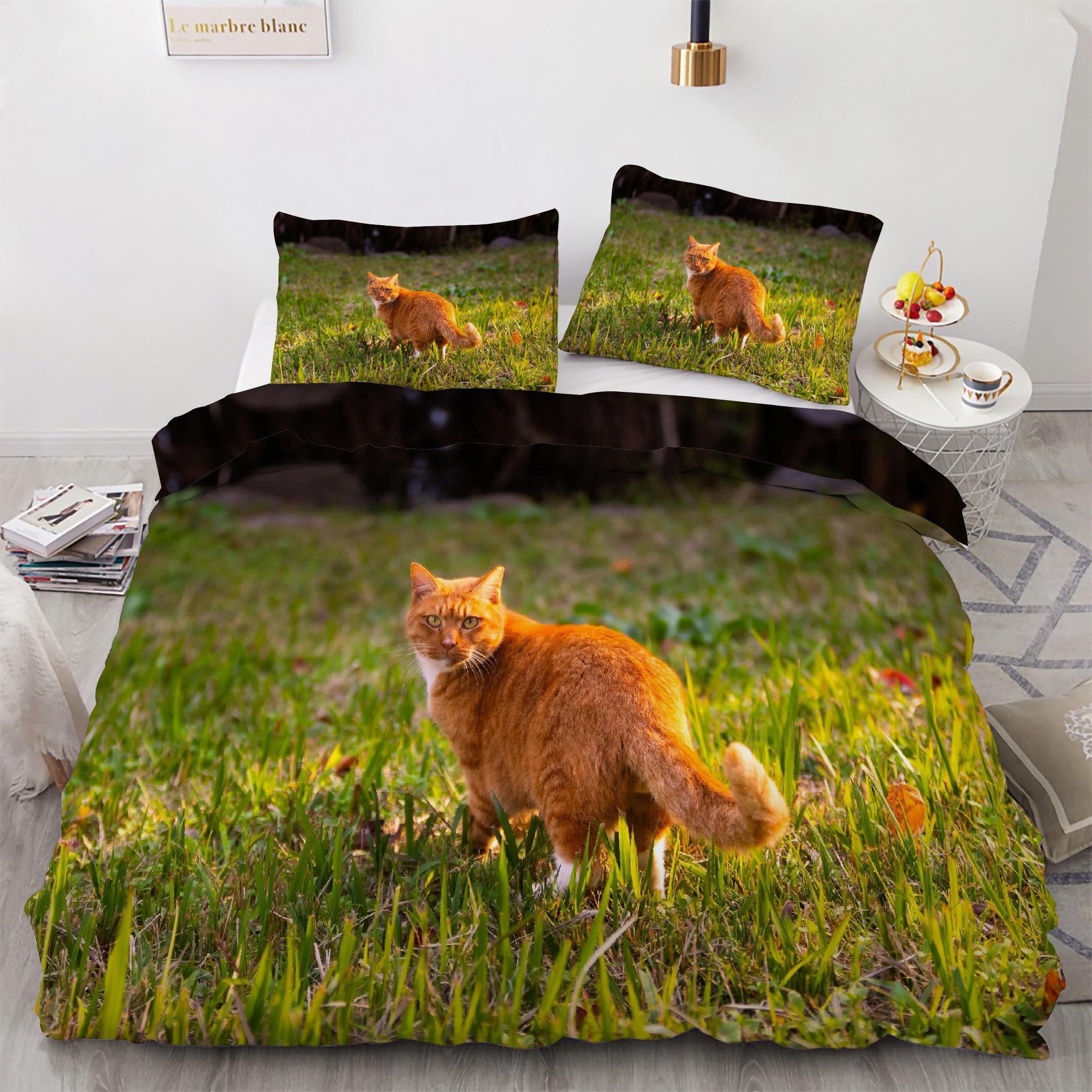 Housse de couette chrysanthème douce en microfibre avec fermeture éclair pratique