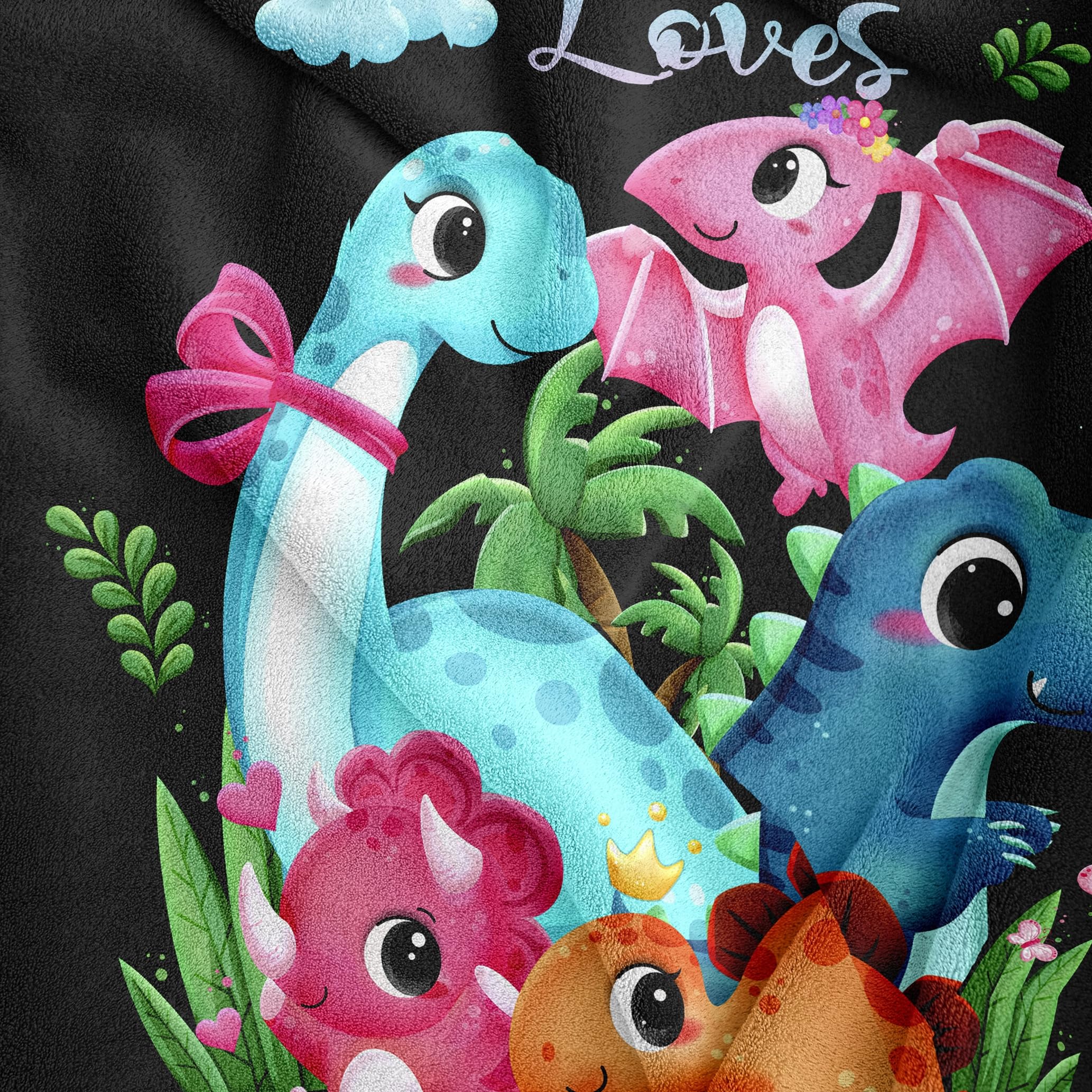 Amonee-YL Dinosaur Blanket, Just A Girl Who Loves Dinosaurs, Dinosaurs Blankets for Girls 40