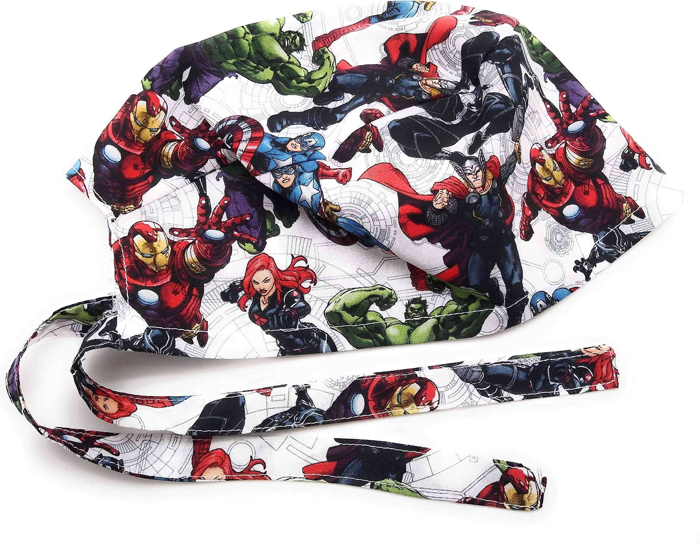 OnebasispointScrub Hat Superheroes Comic Books Comics Cotton Fabric Cap Do-Rag Skull Multi-Color