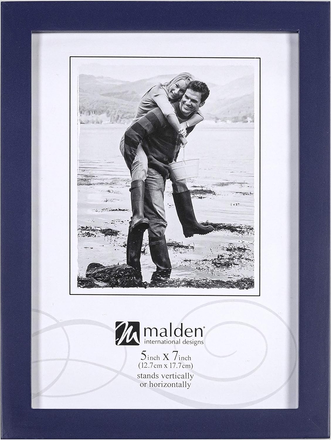 Malden International Designs Navy Blue Concept Wood