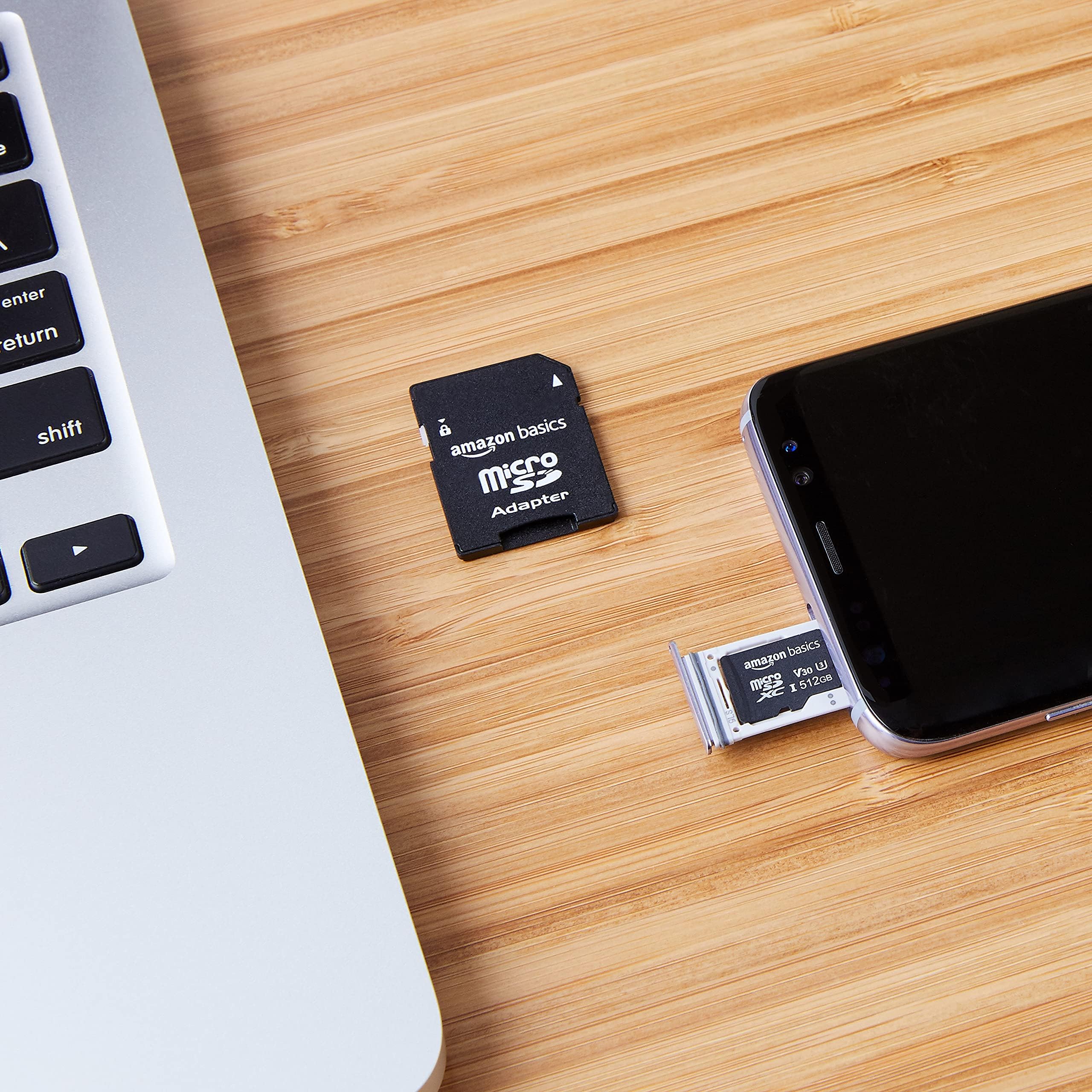 Amazon.com: Amazon Basics microSDXC Memory Card with Full Size