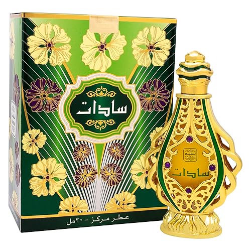 Naseem Sadaat - Aceite de perfume concentrado sin alcohol con composición de almizcle de vainilla floral afrutado de larga duración para hombres y