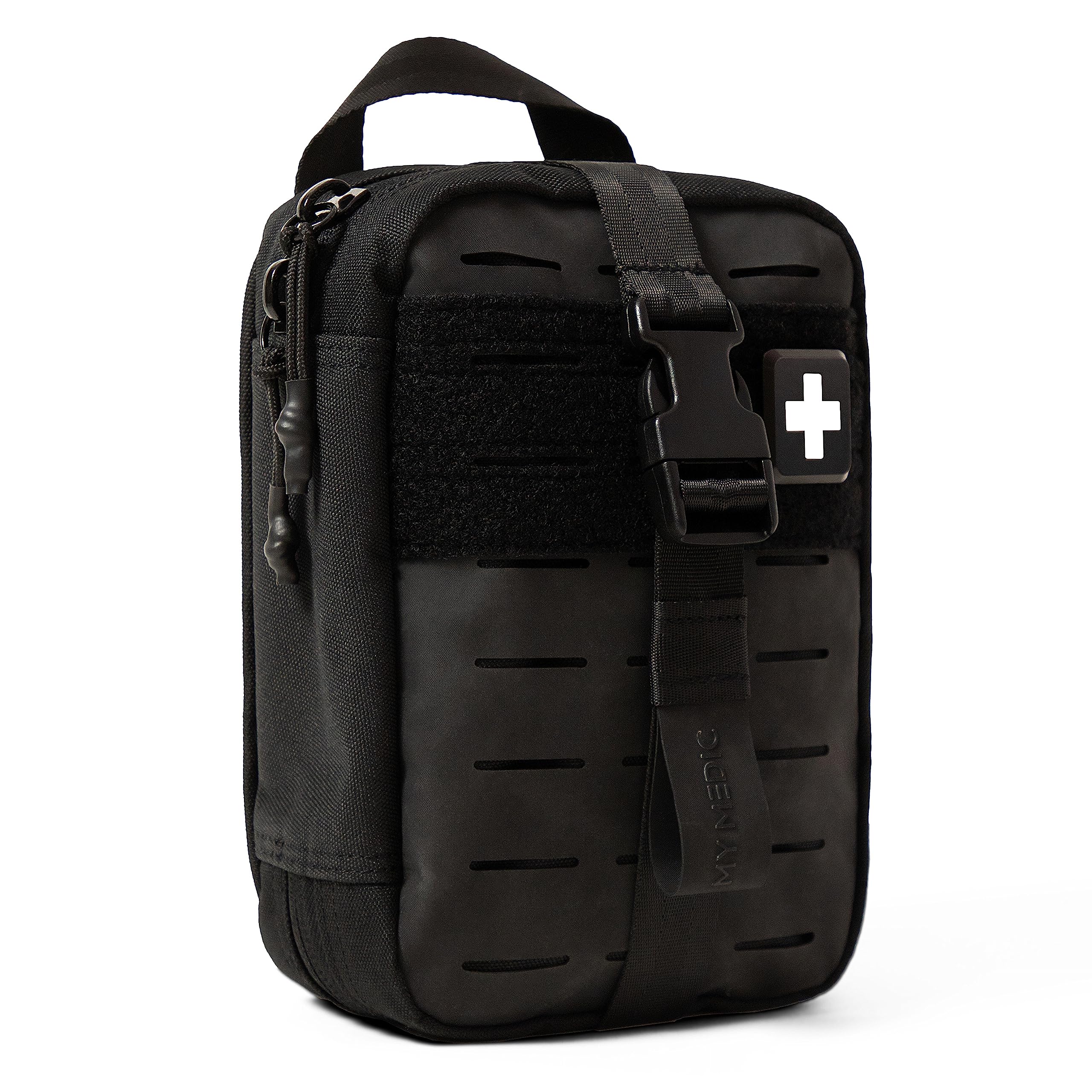 My Medic MyFak Mini-Erste-Hilfe-Set – klein und leicht für Camping, Wandern und Rucksackreisen – IFAK mit 70 Artikeln – HSA/FSA ideal für Reisen – Schwarz