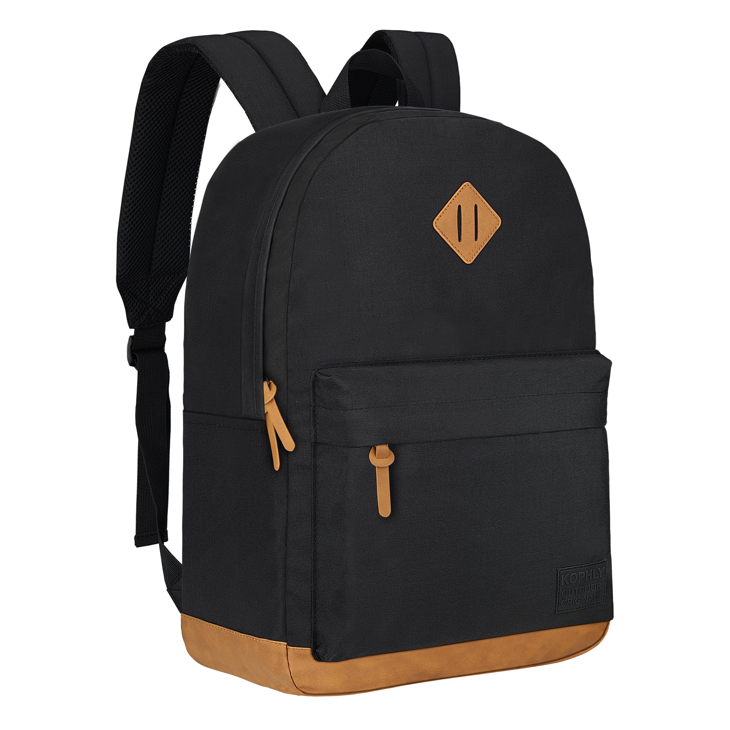 Mochila de viaje grande unisex negra escolar para ordenador y universidad 7