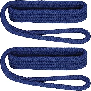 Extreme Max 3/8-Inch x 6-Feet 3006.2171 BoatTector Double Braid Nylon Fender Line-3/8 x 6', Royal Blue