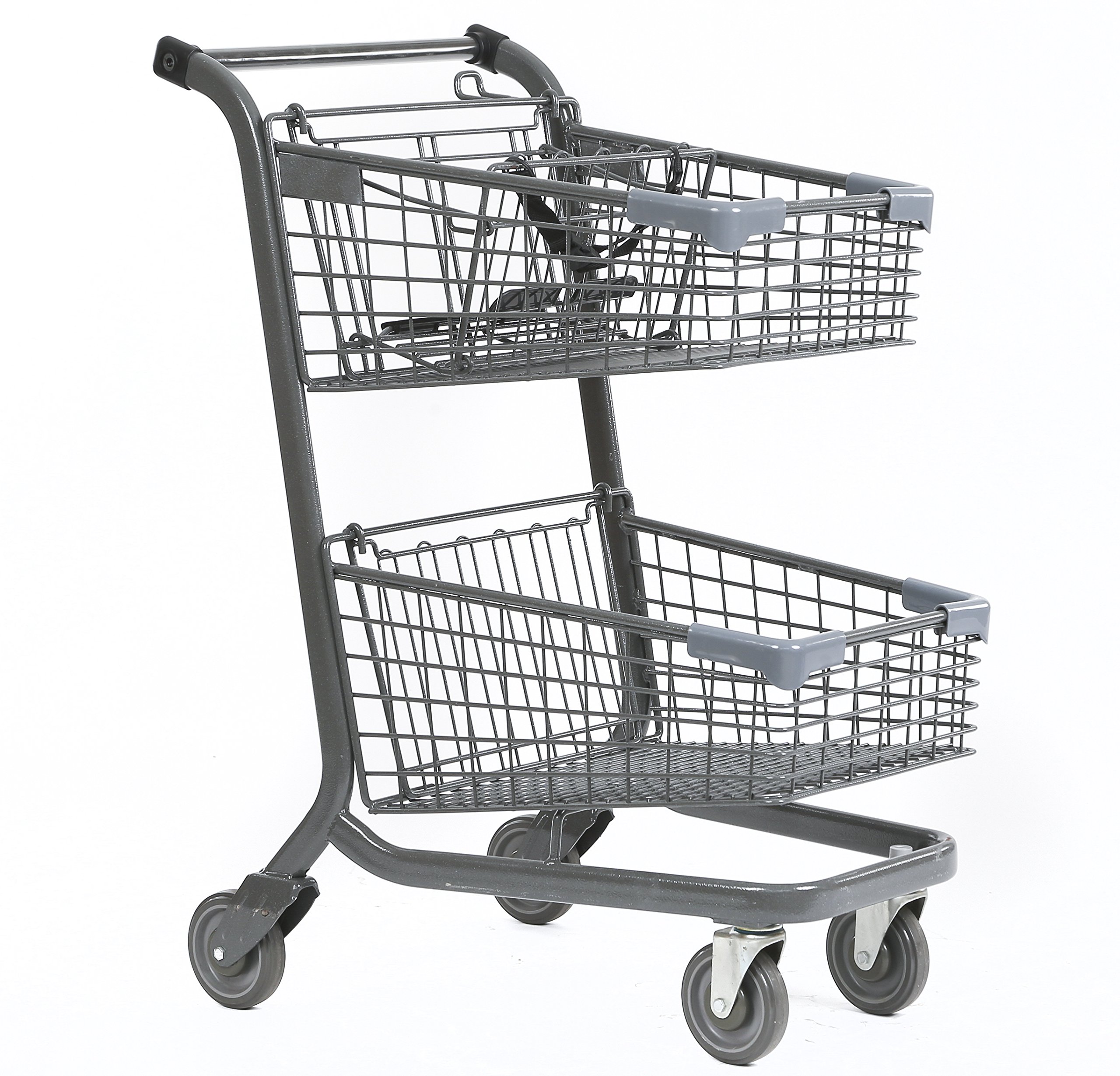 110xc-Bs-S X-Series 110xc Shopping Cart with Child Seat, Black Powder Coat, 110 L