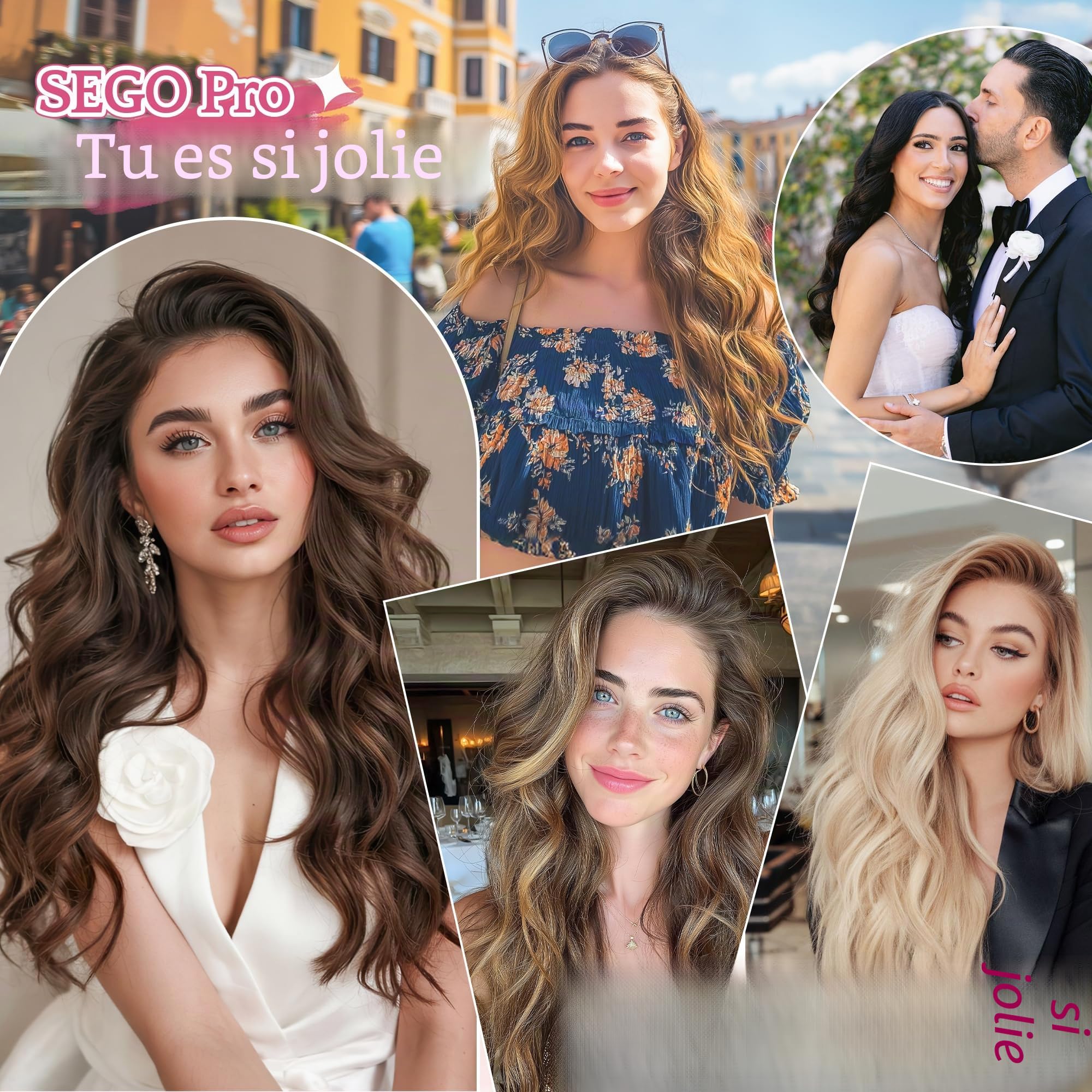 Extension Adhesive Cheveux Naturel 20pcs 40cm #60 Blond Platine - Cheveux Remy - Bandes Adhésives Invisibles Réutilisable (30g)
