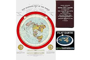 1892 Gleason's Standard Reprint Flat World Map