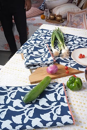 Miniatura 6 de TARAN LIVING Paños de Cocina y de Té Estampados de Algodón con Barra para Platos, 18 x 28 pulgadas con Ribetes, Juegos de Paños de Cocina de Algodón