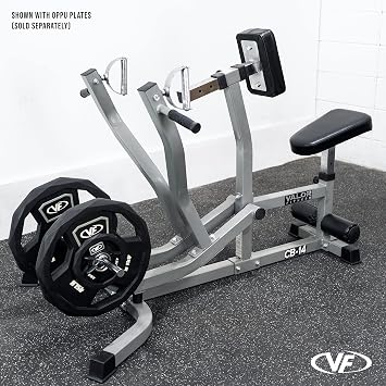 Valor Fitness Seated Row Machine Plate Loaded with Converging Arms & Multi-Grip Handles, 400 lb Capacity, 2 Plate Adapters for Back & Chest Strength Training Home Gym Equipment