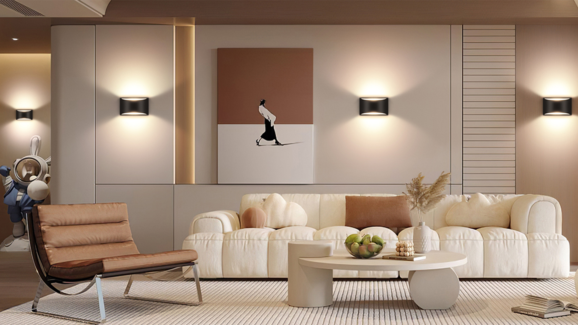 Image of 6 Pack Black Modern LED Wall Sconce Hardwired Indoor Wall Lights Up and Down Wall Mount Light Fixture for Living Room Bedroom Corridor Hallway Conservatory Warm White 3000K(with G9 Bulbs)