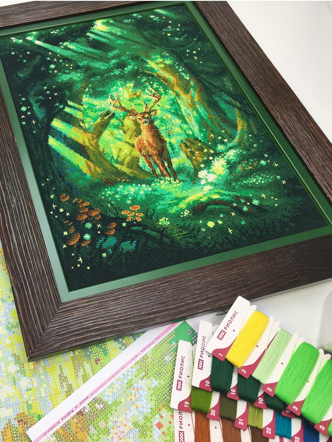RIOLIS - Forest Spirit 2116, Cross Stitch Kits 11¾" x 15¾", Cross Stitch Kits for Beginners & Advanced, Crossstitching Kit Adult, Embroidery Counted Stitching Kit