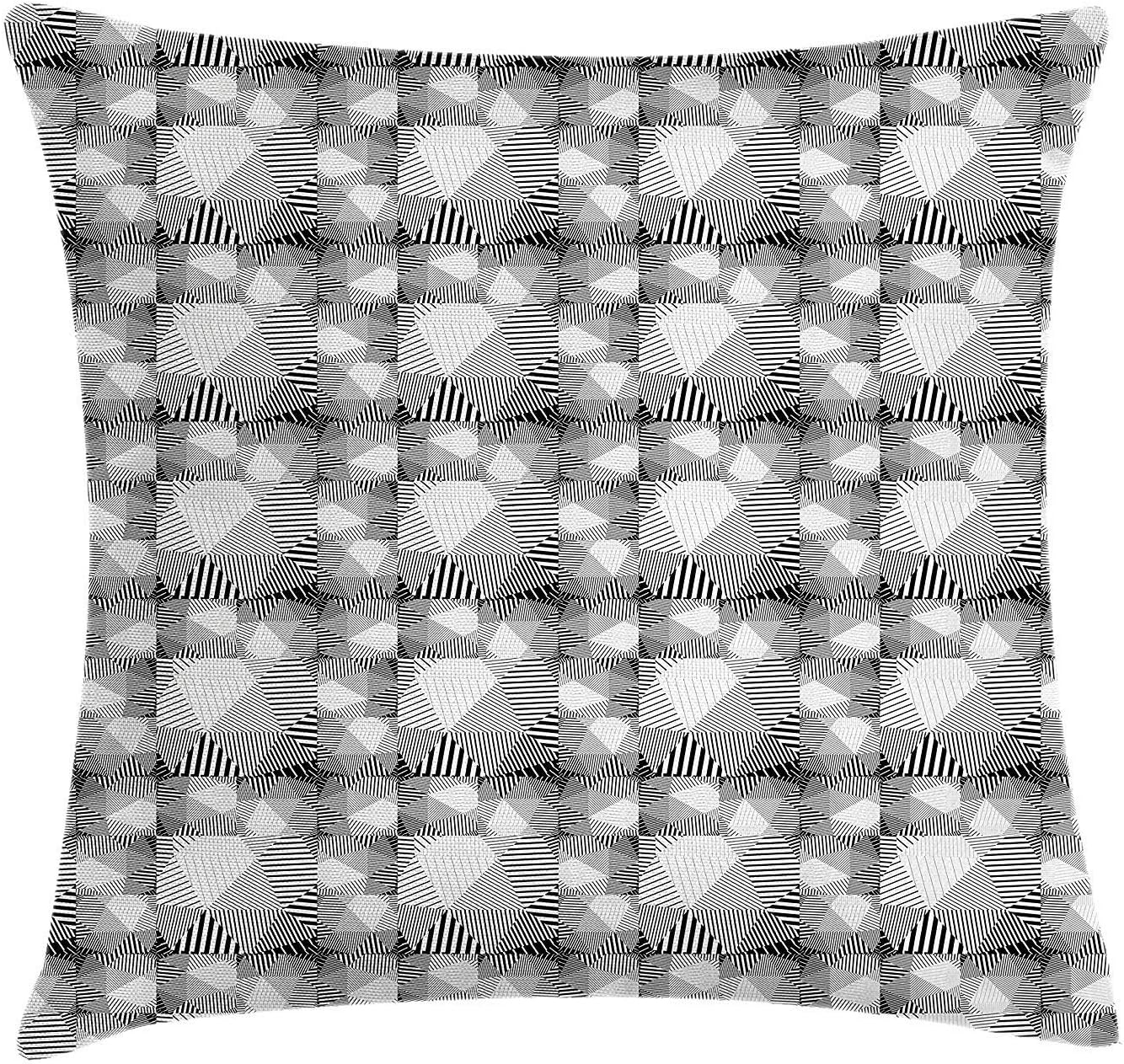 CUKENG Black and White Throw Pillow Cushion Cover Angular