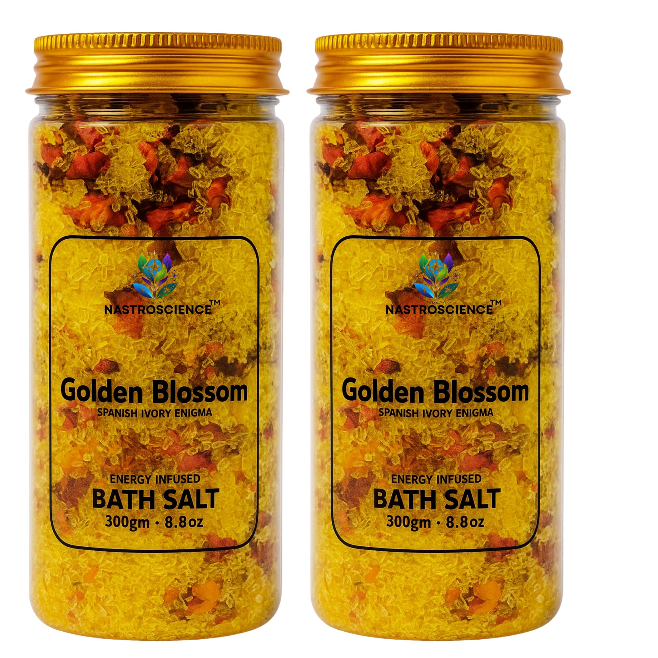 Nastroscience Premium Bath Salt Relaxing & Detoxifying Soak with Natural Minerals, Stress Relief & Skin Nourishment for Spa-Like Home Experience Yellow Pack of -2-image-3