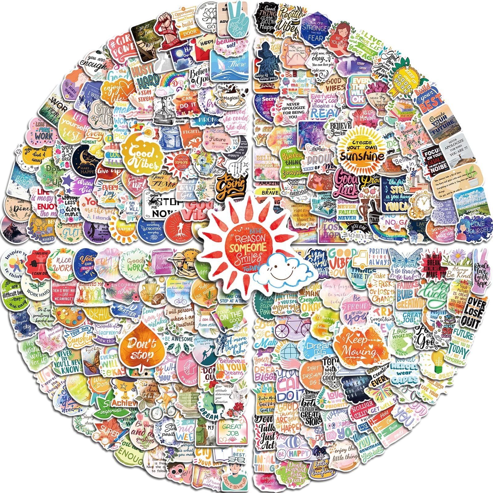 BOILUZIO 110PCS Inspirational Stickers, Upgraded Motivational Stickers for Teachers