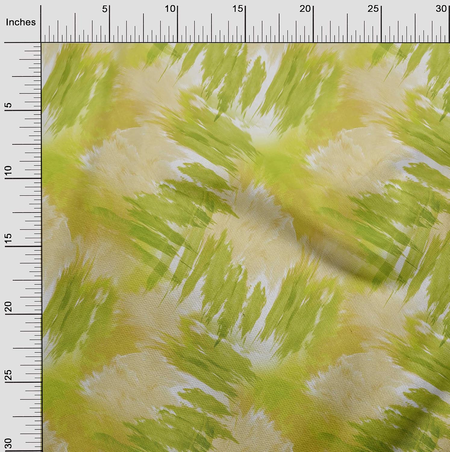 oneOone Georgette Viscose Lime Green Fabric Tie Dye Quilting Supplies Print Sewing Fabric By The Yard 42 Inch Wide