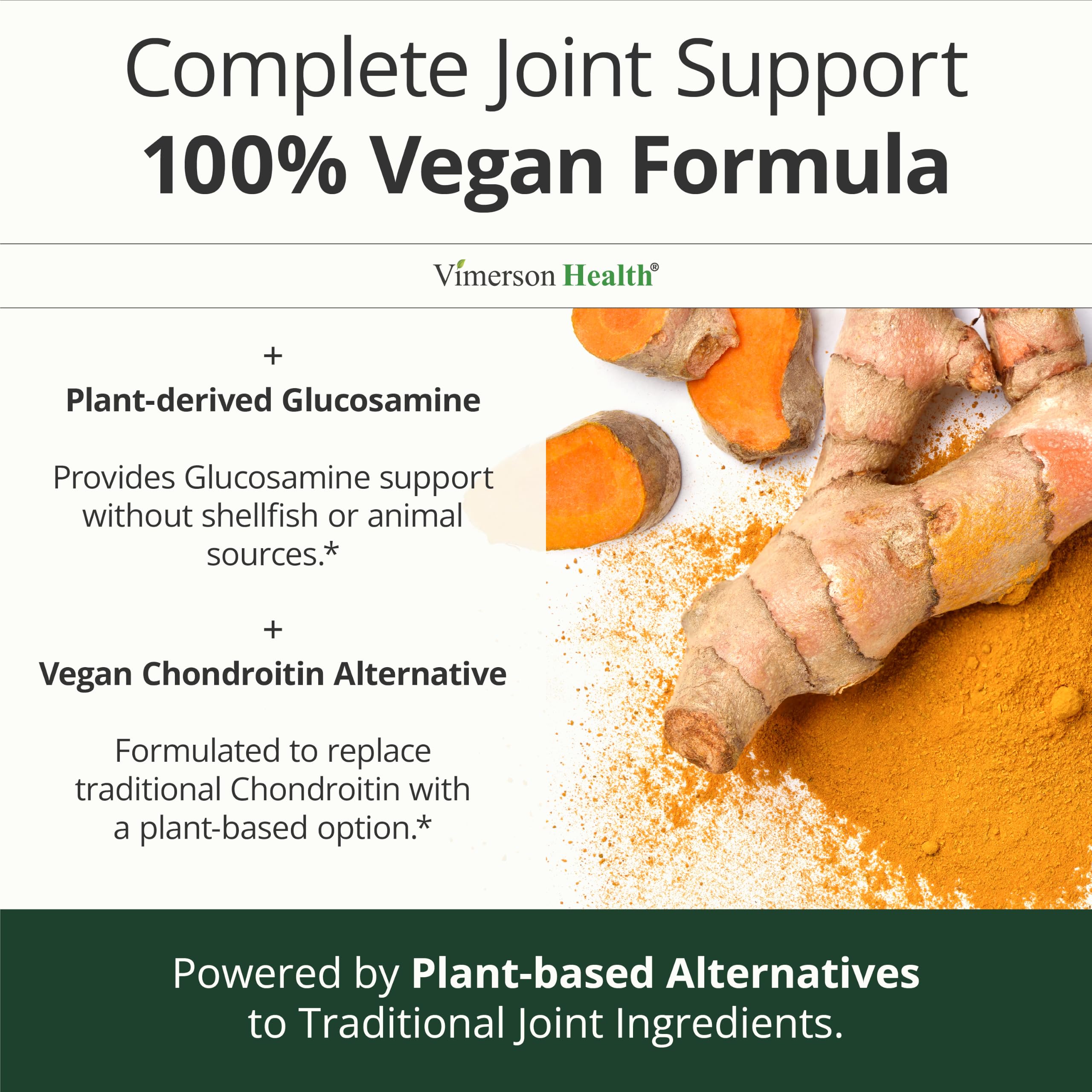 Vegan Glucosamine Chondroitin MSM Joint Supplements for Women & Men 180 Ct — Amazon image 4