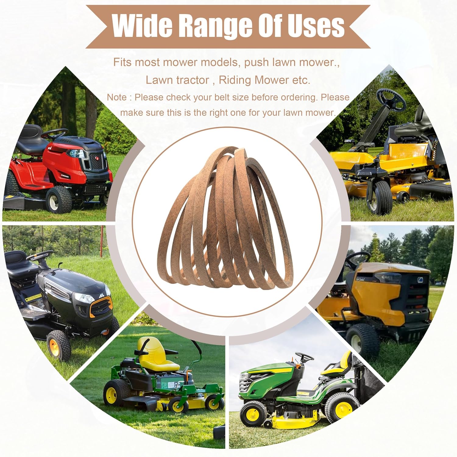 106-7350 Mower Deck Belt Fits Toro Z500, Z557, Z558E, Z560, Z587 and Z588 Z Master Riding Mower