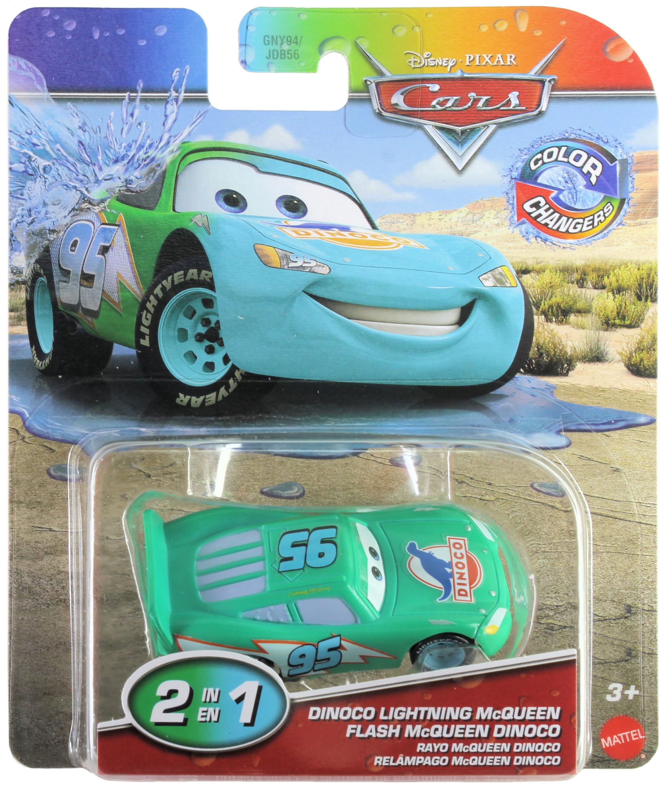 マテルカーズ　Color Changers Amazon.com: Disney Cars 2026 Color Changers Dinoco Lightning