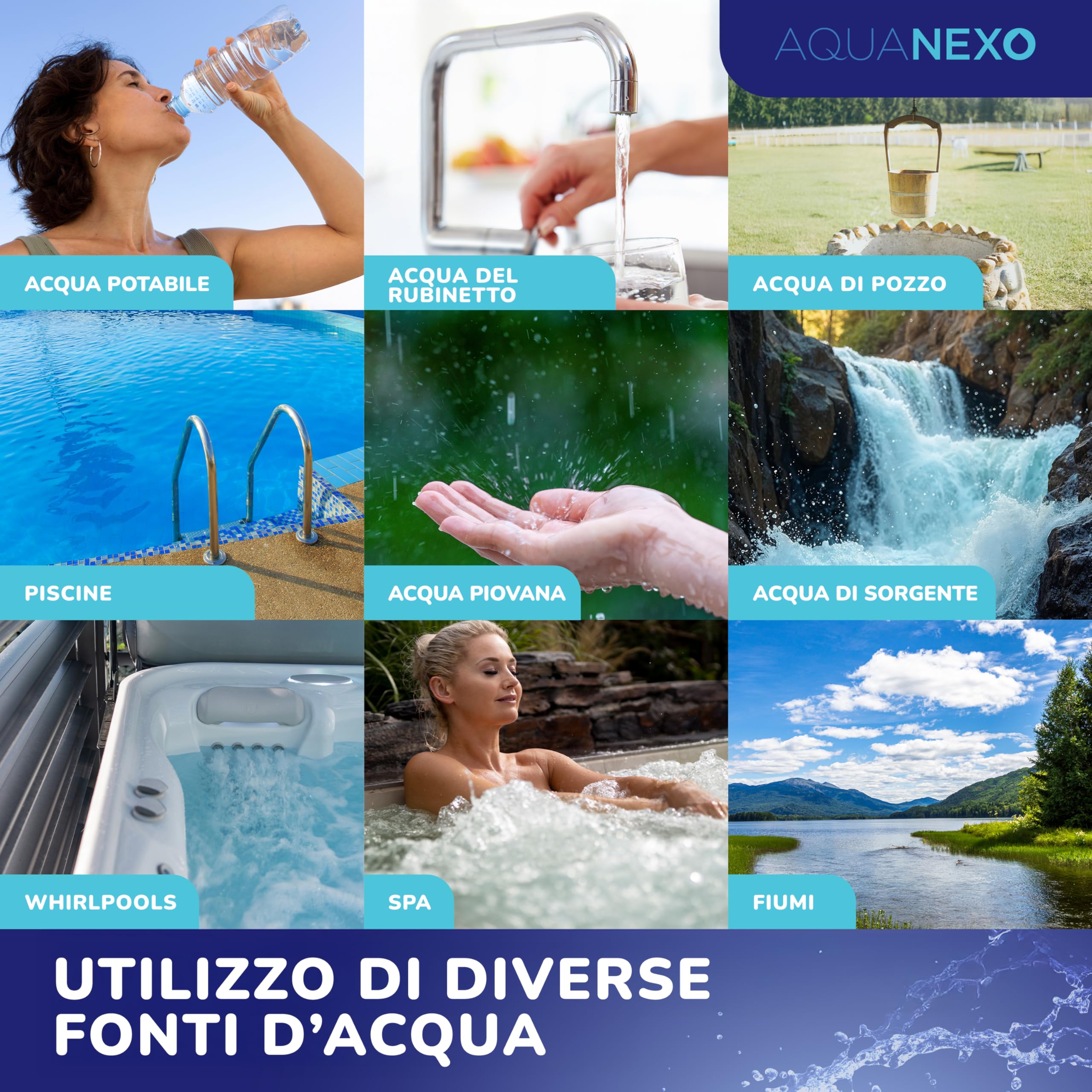 Poollab 2.0 con 240 compresse di prova, cloro e pH, tester per piscina, piscina per bambini, vasca idromassaggio
