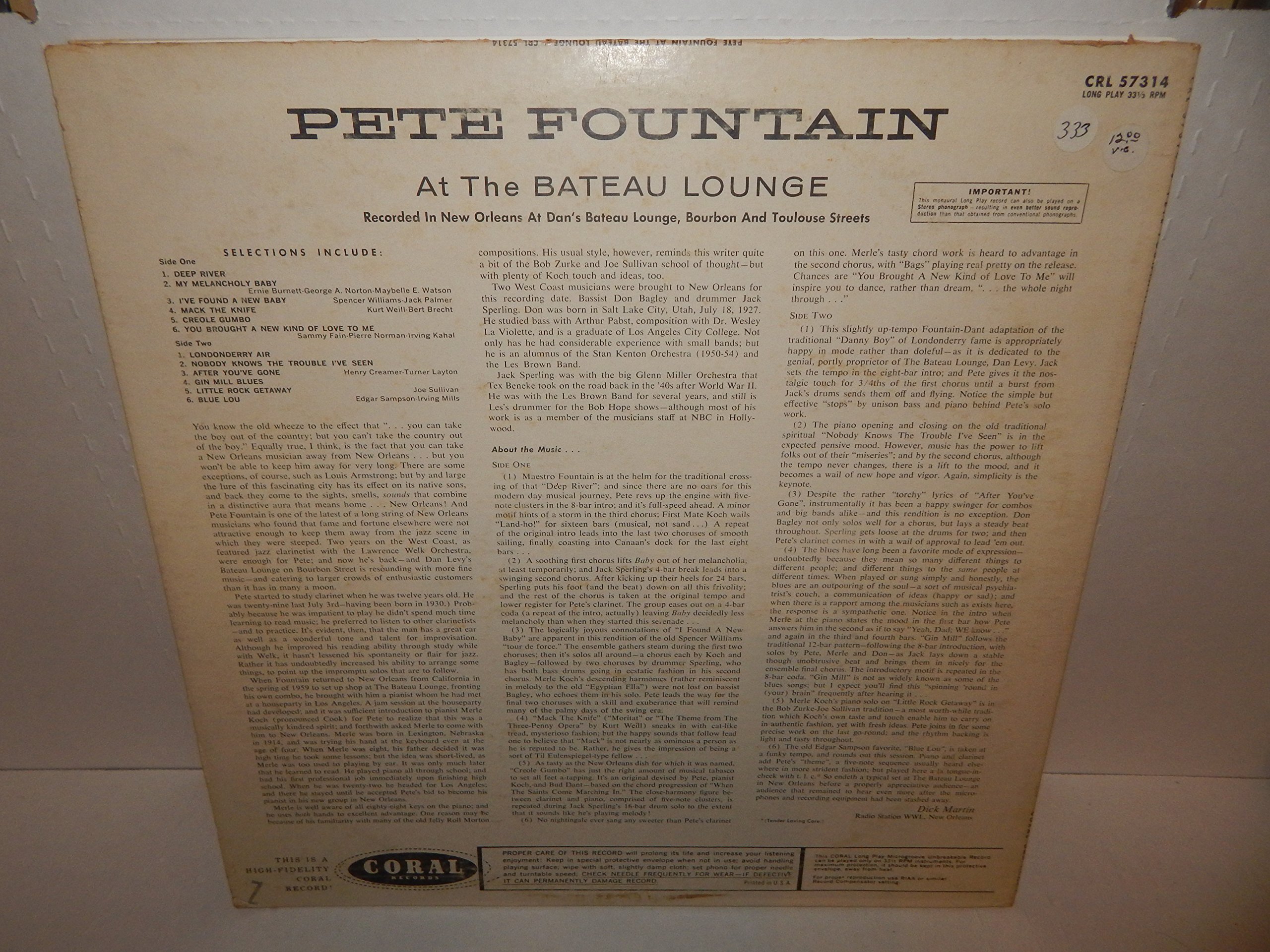 At the Bateau Lounge