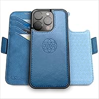 Vista 10 de Dreem Fibonacci - Funda tipo cartera para iPhone 14 Plus Funda desmontable de piel vegana 2 en 1 con soporte integrado, soporte para tarjetas